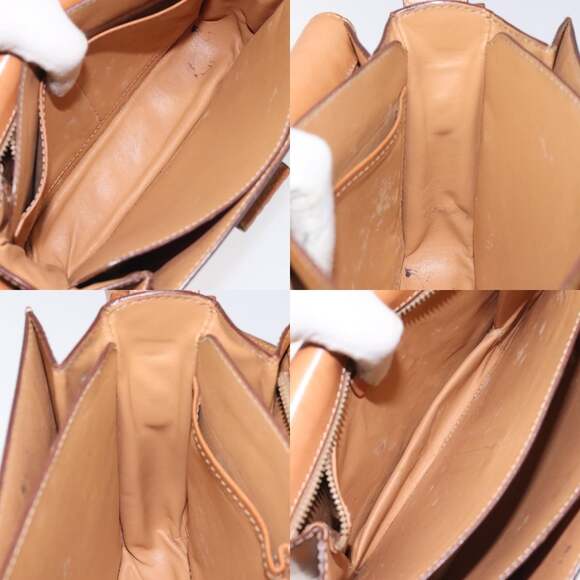 CELINE Macadam Canvas Shoulder Bag Pvc Beige - Picture 12 of 13